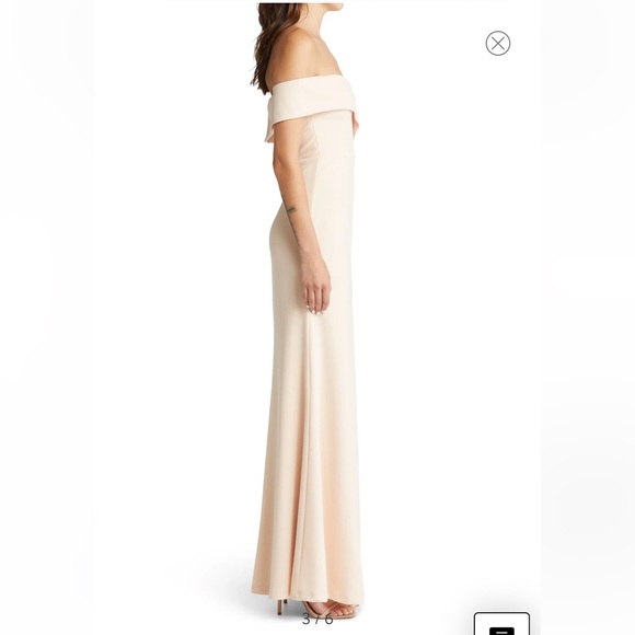 Lulus Song-of-Love Off-the-Shoulder Maxi Dress, Medium, Blush Pink $$MSRP 108 - Picture 4 of 9
